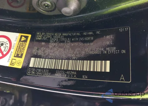 2018 Toyota Highlander Xle из США, поврежденный, VIN 5TDJZRFH3JS532157